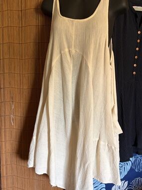 Light Cream Flowing Women's Tank Dress